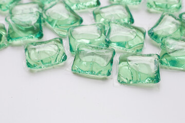 Gel ball laundry detergent, detergent capsule pods