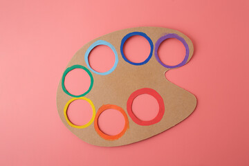 Handmade cardboard color tool showing flower framing process in six steps. Useful for art teachers, creative agencies, handmade brands, sustainable design campaigns, and floral stylists.