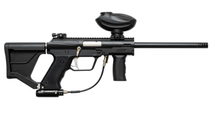 paintball rifle on white background