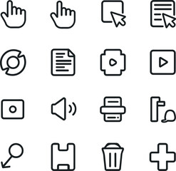 Set of simple Contact us icons for web and mobile app. Social Media network icon call us email mobile signs. Customer service. Contact support sign and symbols black Colors with background
