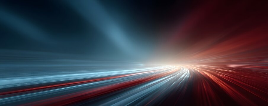 Abstract background with flowing black and red waves creating a dynamic and visually stunning effect on a blurred bokeh backdrop