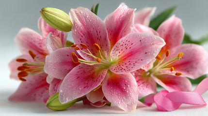 Fototapeta premium Elegancia Natural: Belleza Floral en Armonía Pura