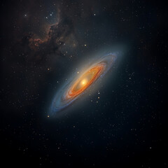 Naklejka premium Spiral Galaxy in Deep Space. (1)