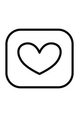 Minimalist heart shape, affection and care.