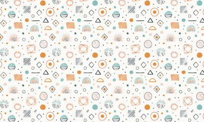 Delicate Scandinavian Random Shapes Pattern Minimalist Thin Lines