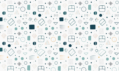 Hygge Style Geometric Thin Line Pattern