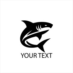 Shark Logo Design – Fierce Ocean Predator Vector Emblem Isolated on White Background