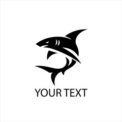 Shark Logo Design – Fierce Ocean Predator Vector Emblem Isolated on White Background