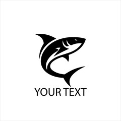 Shark Logo Design – Fierce Ocean Predator Vector Emblem Isolated on White Background