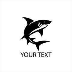 Shark Logo Design – Fierce Ocean Predator Vector Emblem Isolated on White Background