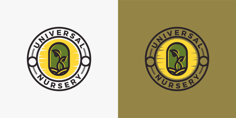 Universal Nursery Logo Design Vintage