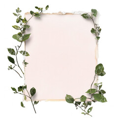 Naklejka premium Floral frame with leaves