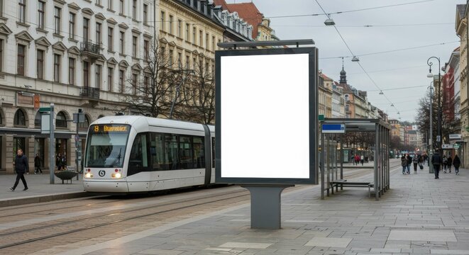 Blank City Billboard in Urban Setting