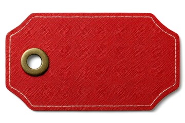 Red Tag with Brass Eyelet Blank Label for Pricing Sales and Product Information