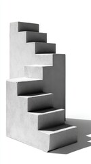 Abstract Concrete Staircase in Minimalist Modern Design Style