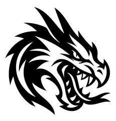 Fototapeta premium A dragon with a menacing look on its face