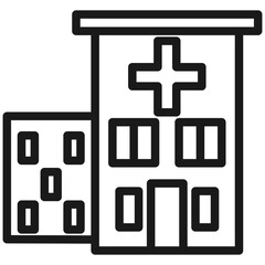 Obraz premium Hospital vector icon illustration concept