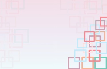 Square geometric abstract design with pastel gradient. Background of a soft square pattern with a gradation effect. Background for presentation, business report, card, banner, poster.