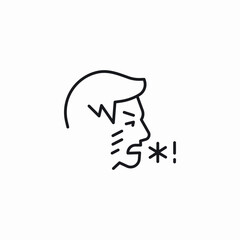 angry words icon sign vector