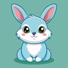 cute bunny rabbit cartoon vector