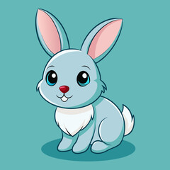 cute bunny rabbit cartoon vector