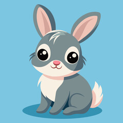 cute bunny rabbit cartoon vector