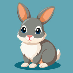 cute bunny rabbit cartoon vector