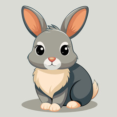 cute bunny rabbit cartoon vector