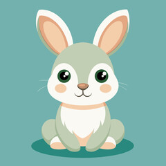 cute bunny rabbit cartoon vector
