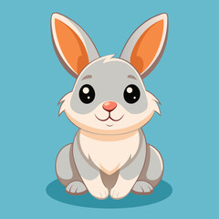 cute bunny rabbit cartoon vector