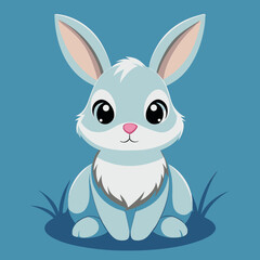 cute bunny rabbit cartoon vector