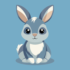 cute bunny rabbit cartoon vector