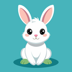 cute bunny rabbit cartoon vector