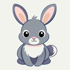 cute bunny rabbit cartoon vector