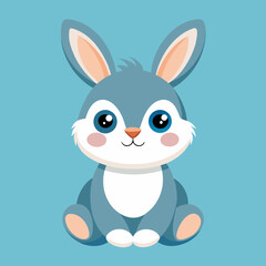 cute bunny rabbit cartoon vector