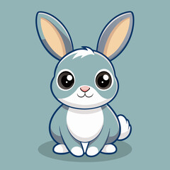 cute bunny rabbit cartoon vector