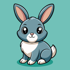 cute bunny rabbit cartoon vector