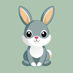 cute bunny rabbit cartoon vector