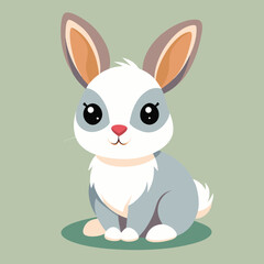 cute bunny rabbit cartoon vector