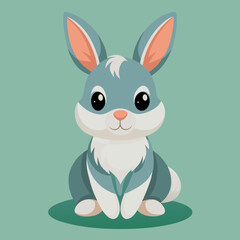 cute bunny rabbit cartoon vector