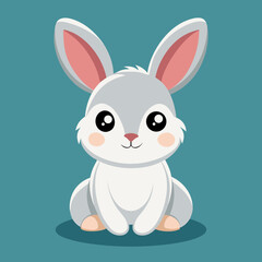 cute bunny rabbit cartoon vector