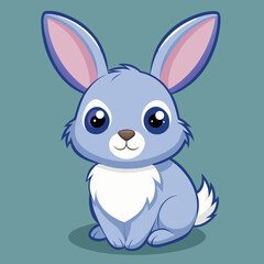 cute bunny rabbit cartoon vector