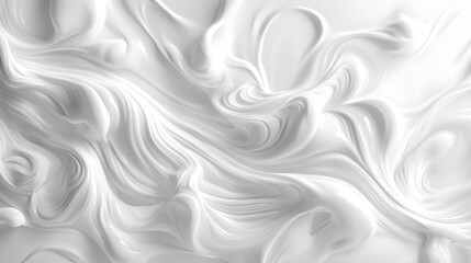 Abstract white paint swirls creating a mesmerizing background texture for designs