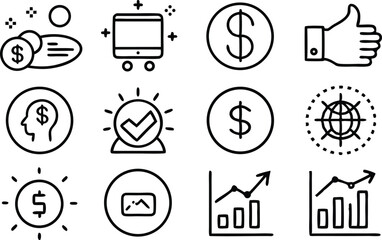 Boosting Your Business Icons for Finance, Success, and Growth