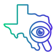 mapping Line Gradient Icon