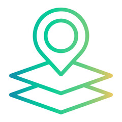 mapping Line Gradient Icon