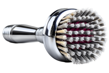 Highquality chrome cleaning brush with dense bristles for detail work