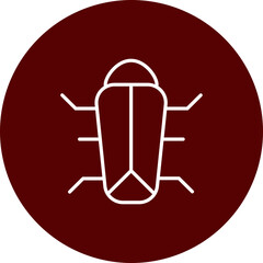 Beetle  Vector Brown Circle Icon Design
