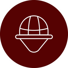 Explorer Hat  Vector Brown Circle Icon Design