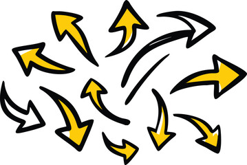 Hand-Drawn Arrow Collection Diverse Styles for Design Projects